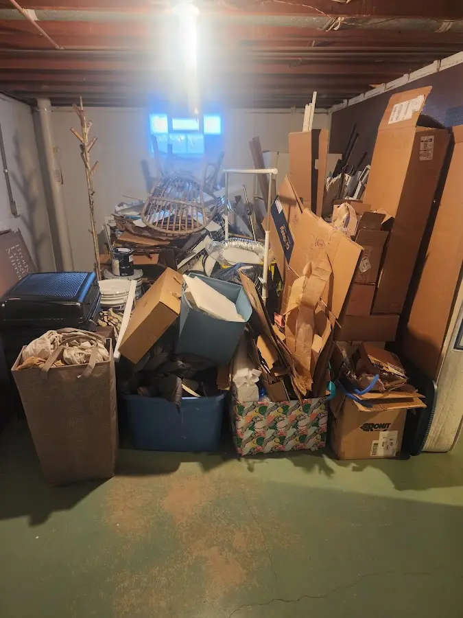 Roll-off dumpster container at job site for Concrete Dumpster Rental in Beaver Falls